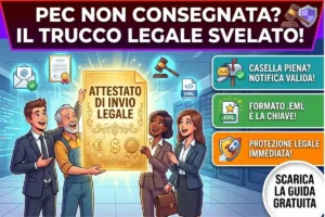 Ricevuta PEC mancato recapito avviso avaria: come scaricare l’attestato di invio per uso legale