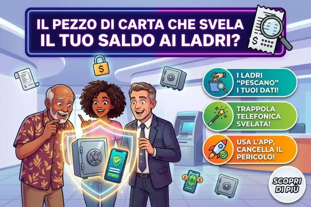 Ricevuta bancomat nel cestino della banca ecco perché la polizia consiglia di non lasciarla mai lì