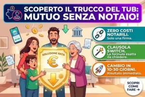 Rinegoziazione tasso mutuo banca senza atto notarile: la clausola da chiedere per passare da fisso a variabile