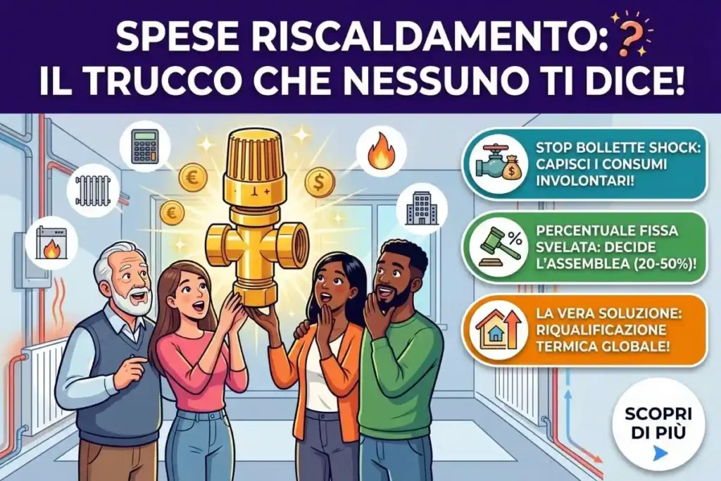 Ripartizione spese riscaldamento centralizzato termovalvole condominio chi paga i consumi involontari