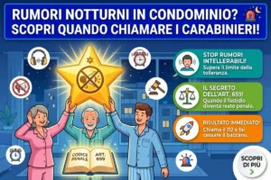 Rumori molesti condomini orari notturni: quando puoi chiamare i Carabinieri per far cessare il disturbo del vicino