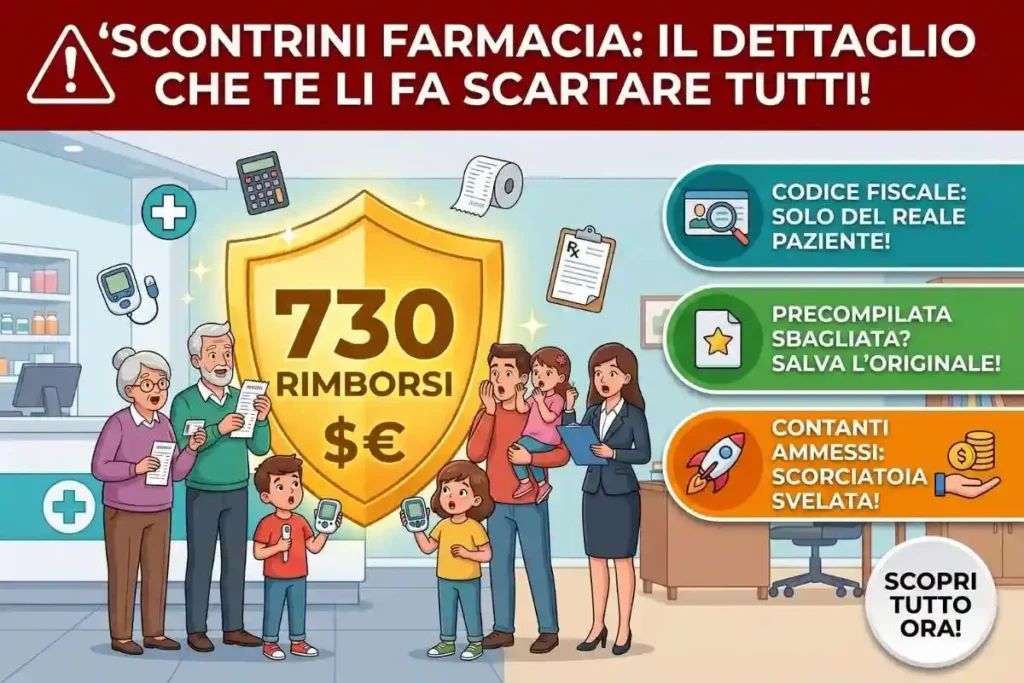 Scontrini farmacia nel 730 il dettaglio che te li fa scartare tutti (controlla subito il codice fiscale)