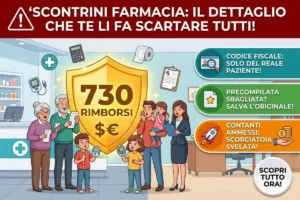 Scontrini farmacia nel 730: il dettaglio che te li fa scartare tutti (controlla subito il codice fiscale)