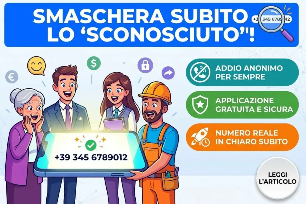 Scoprire a chi appartiene un numero anonimo l'app gratis e sicura per smascherare chi ti chiama con lo sconosciuto