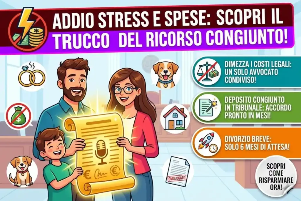 Separazione consensuale in tribunale senza negoziazione come depositare l'accordo congiunto a costi minimi