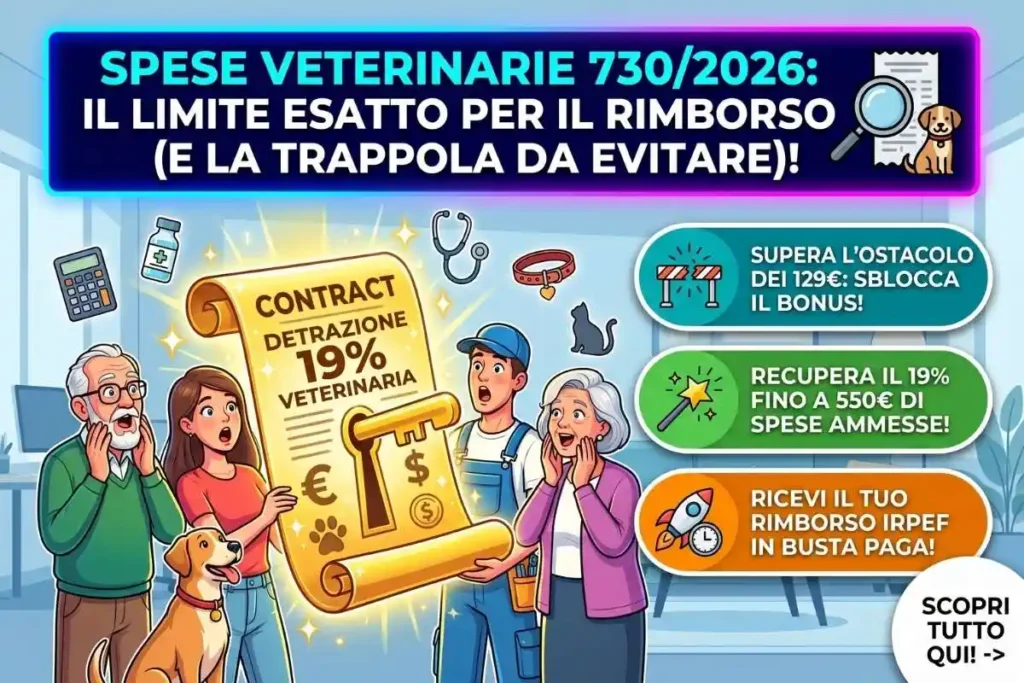 Spese veterinarie 7302026 il limite esatto che ti fa scattare il rimborso (non buttare le ricevute)