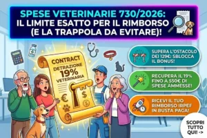Spese veterinarie 730/2026: il limite esatto che ti fa scattare il rimborso (non buttare le ricevute)