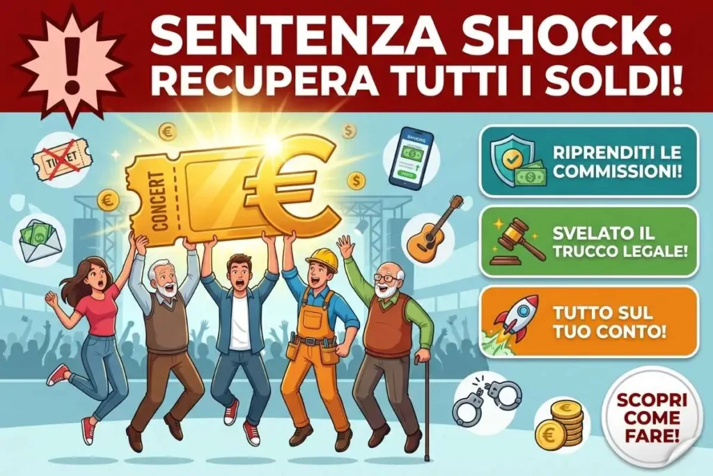 TicketOne rimborsi concerto annullato commissioni prevendita la sentenza che ti restituisce anche la commissione