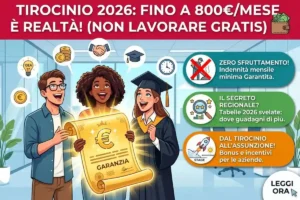 Tirocinio extracurriculare rimborso spese minimo regionale 2026: a quanto ammonta l’indennità obbligatoria nella tua regione