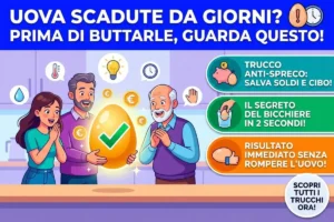 Uova scadute in frigo test acqua: il segreto per capire se sono ancora commestibili in soli 2 secondi
