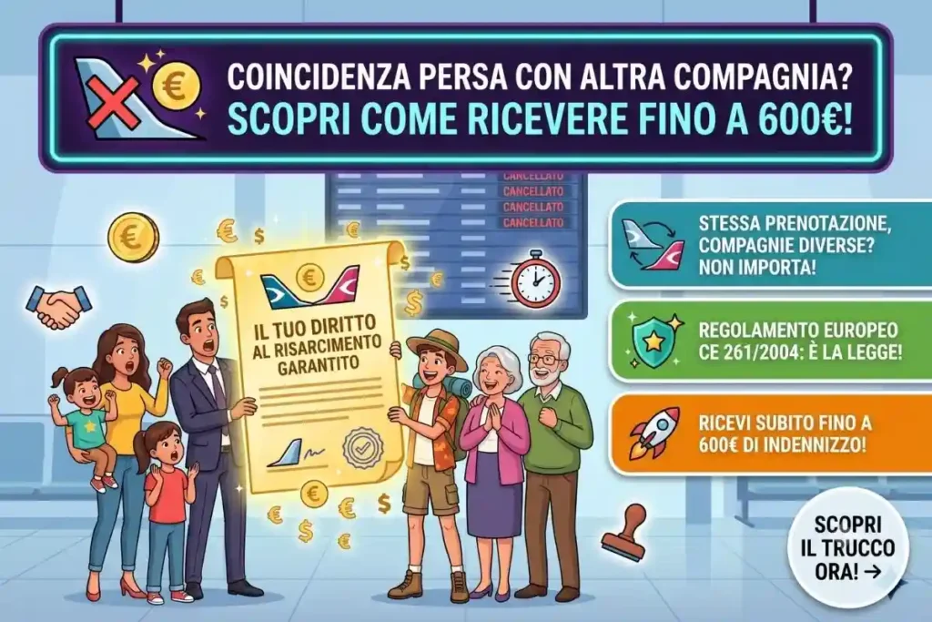 Volo cancellato coincidenza risarcimento come chiedere l'indennizzo anche se il secondo volo era di altra compagnia