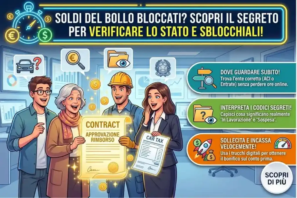 Accettazione domanda rimborso bollo auto agenzia entrate come verificare lo stato della pratica