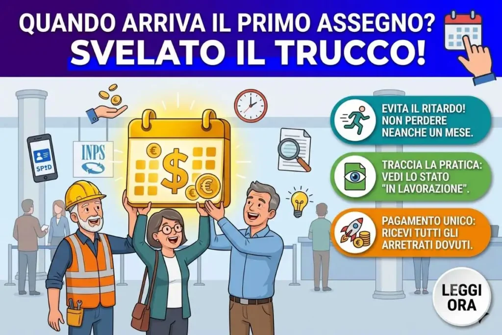 Calcolo data pensione età anagrafica INPS come verificare la decorrenza dell'assegno dopo l'invio