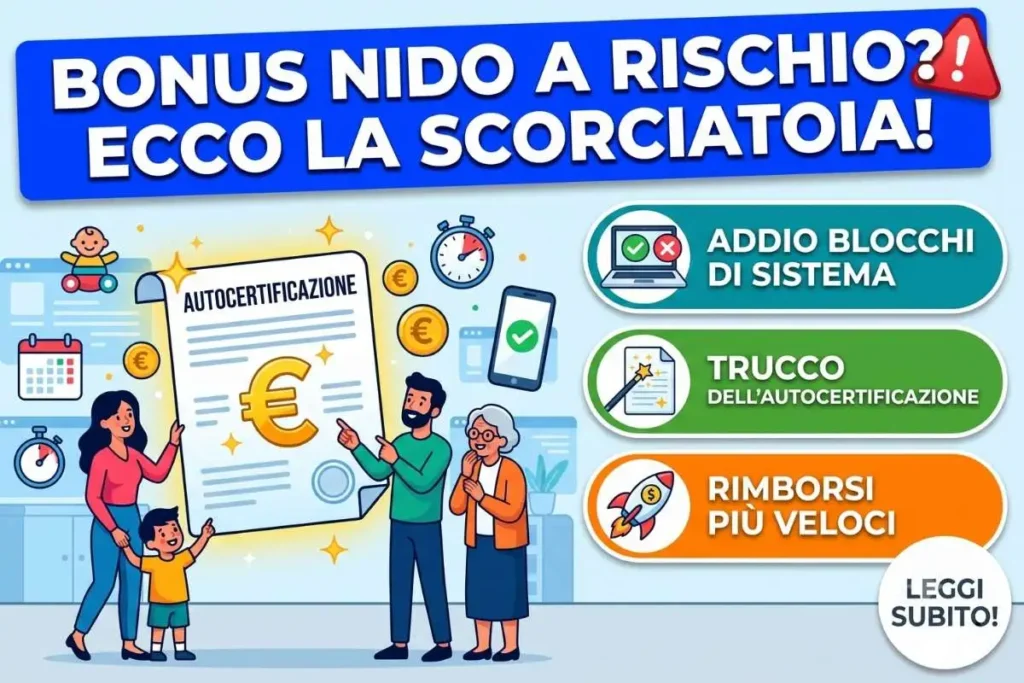 Caricamento certificazione frequenza nido area riservata come caricare il modulo di autocertificazione