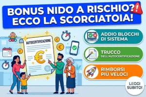 Caricamento certificazione frequenza nido area riservata: come caricare il modulo di autocertificazione