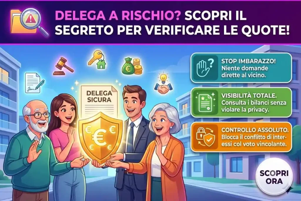 Delega assemblea condominiale in regola firma come verificare che il delegato sia in regola con le quote