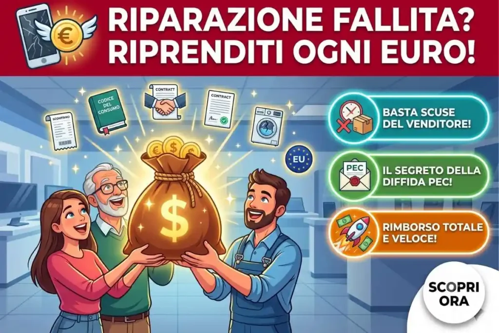 Diffida venditore garanzia legale riparazione bene come inviare il reclamo per il rimborso spesa