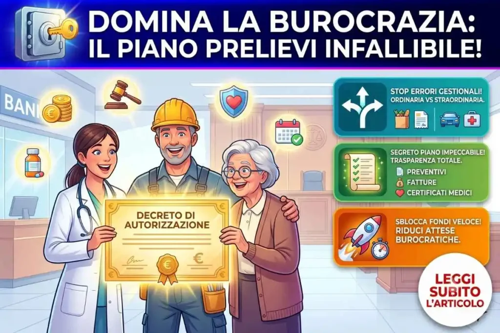 Domanda autorizzazione prelievo somme amministratore sostegno come presentare il piano al giudice