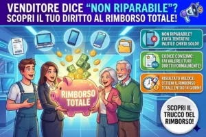 Garanzia legale 2 anni rimborso prezzo prodotto: come richiedere la risoluzione del contratto se il bene è non riparabile