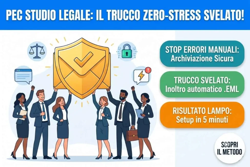 Inoltro PEC per archiviazione studio legale come configurare l'avviso di ricezione automatico