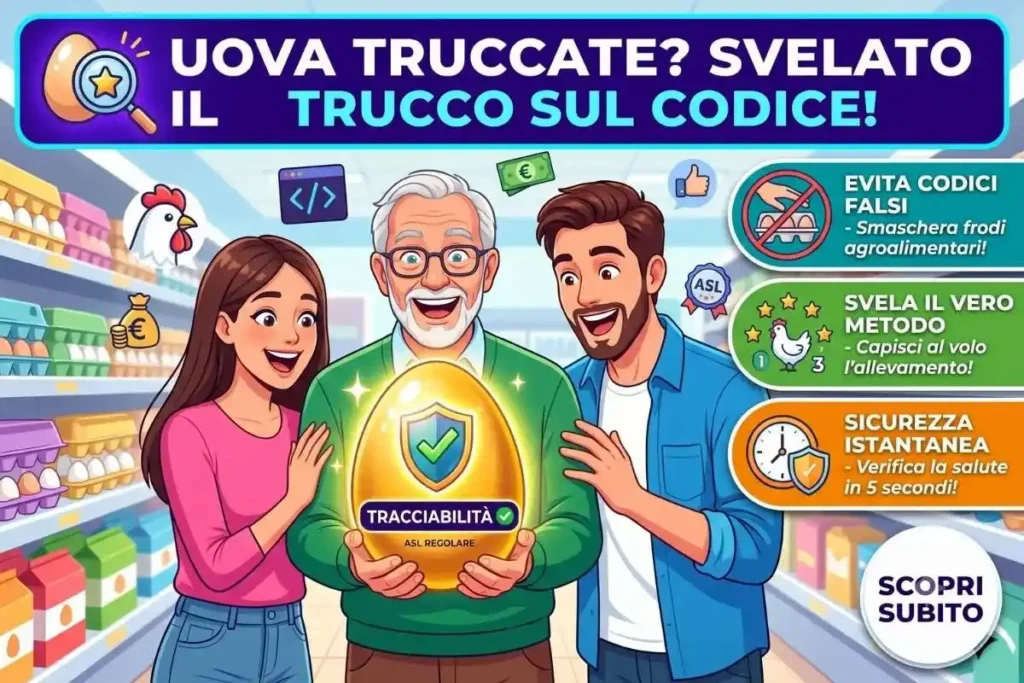 Origine uova codice produttore portale ASL come verificare se il codice stampato è veritiero