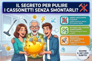 Pulizia tapparelle cassonetto aspirapolvere senza smontare: il metodo rapido col vaporetto