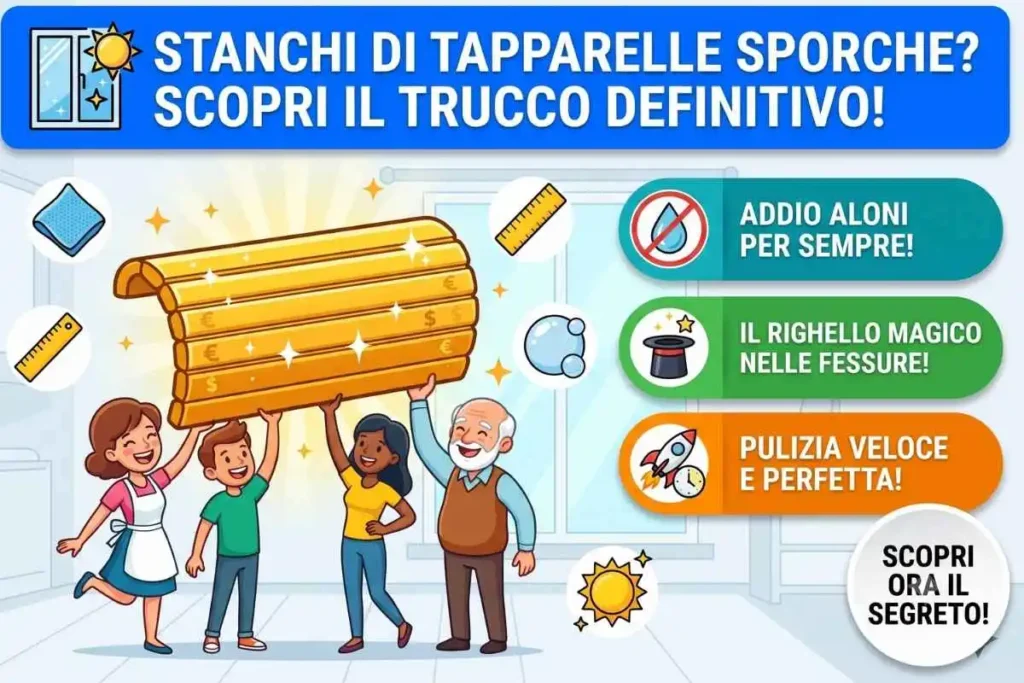 Pulizia tapparelle straccio asciutto dopo lavaggio come passare lo straccio bagnato nelle fessure