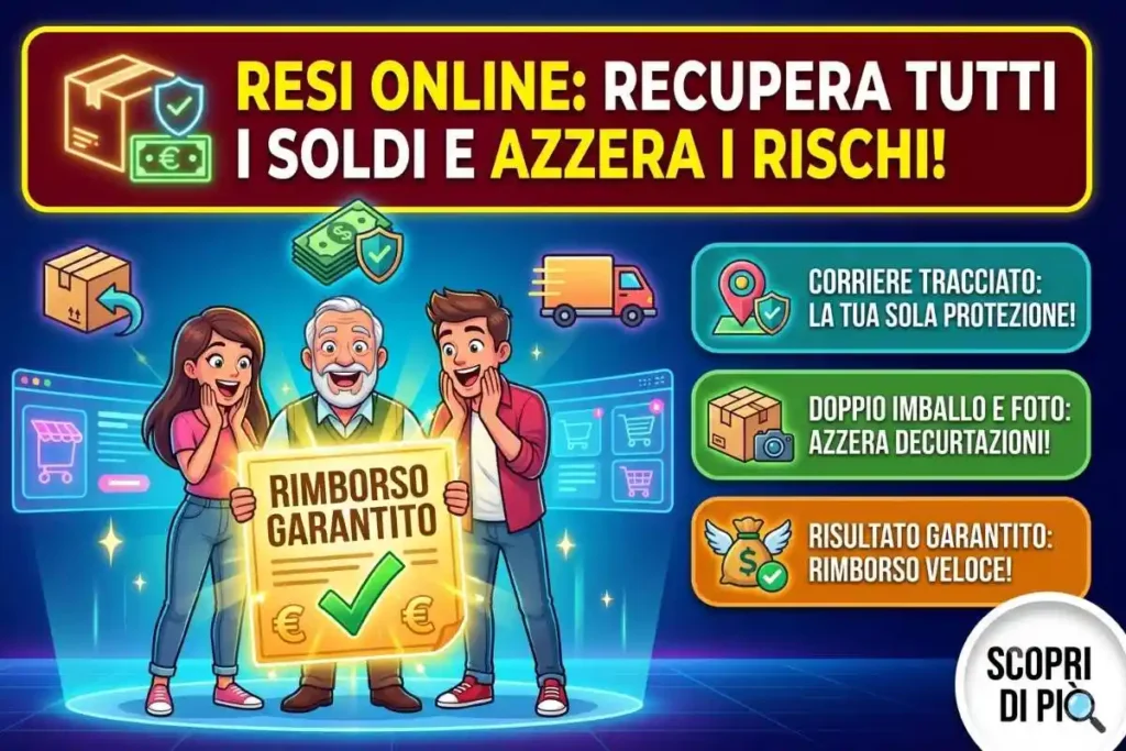 Recesso acquisto spedizione spese corriere tracciato come inviare la merce restituita senza rischi