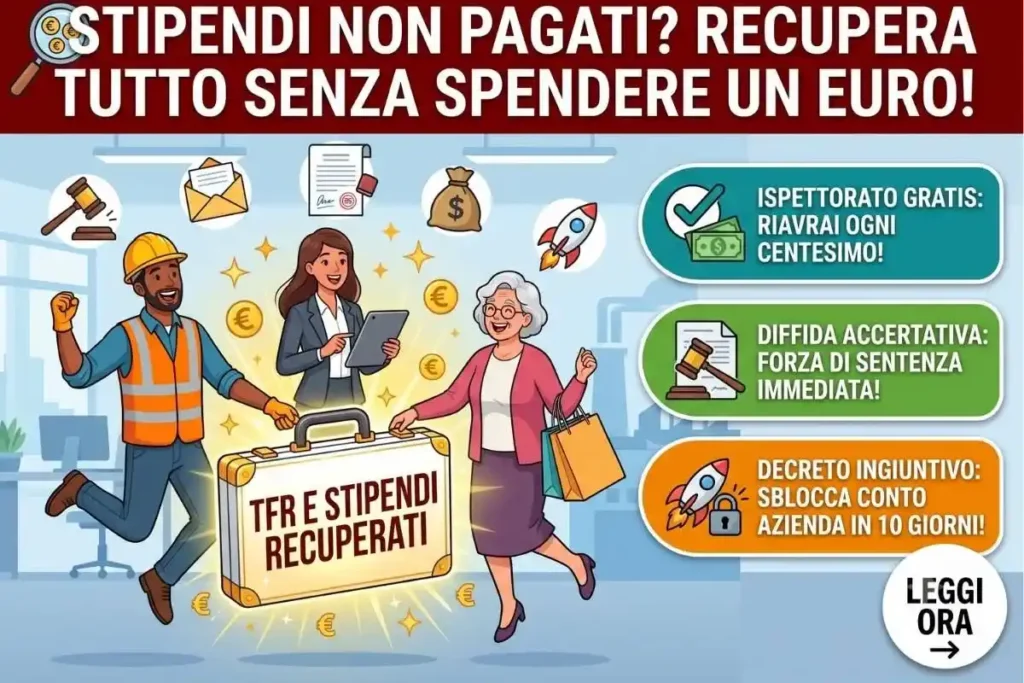 Recupero crediti lavoro decreto ingiuntivo avvocato quando avviare la procedura tramite ispettorato