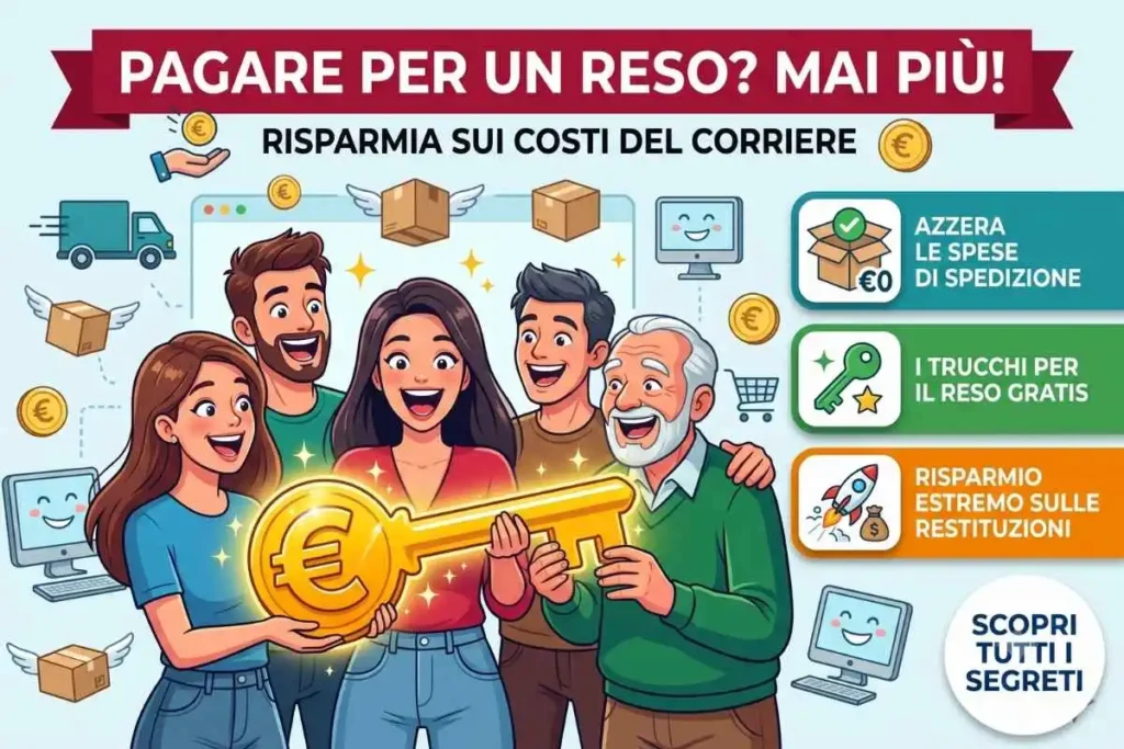 Restituzione merce acquisti online costi corriere come inviare il pacco senza costi aggiuntivi