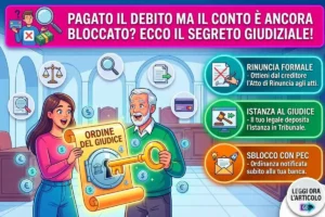 Revoca pignoramento conto giudiziale saldo: come chiedere al giudice lo sblocco dopo il pagamento