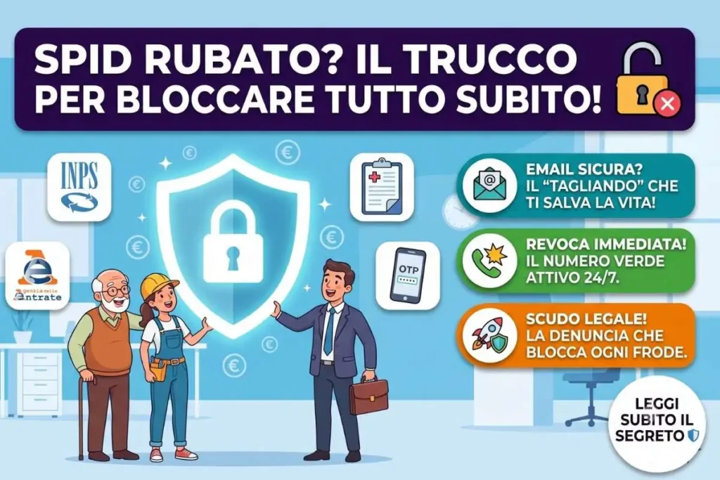 SPID aggiornamento email riferimento sicurezza come richiedere la revoca se lo SPID è compromesso