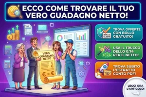 Tassazione netta interessi maturati conto deposito: come verificare il rendimento nel portale banca